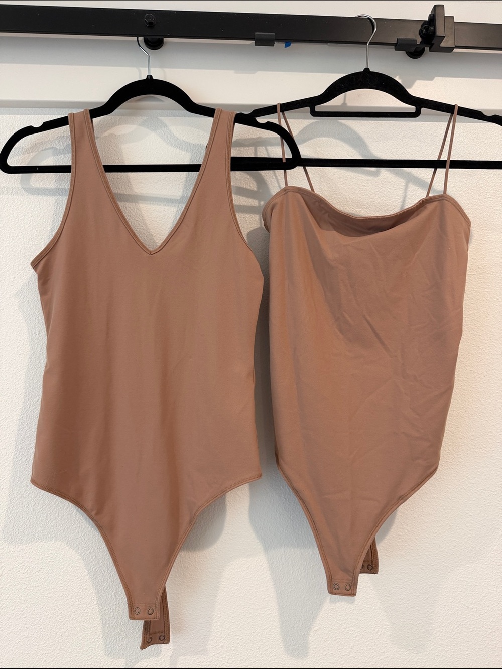 TWO Abercrombie & Fitch Taupe Women's V-Neck and Cami Bodysuits